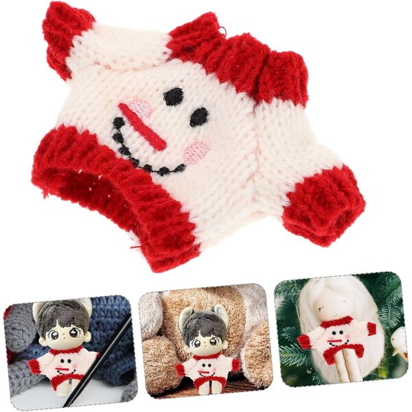 Mini pull de Noël rouge e bianco in peluche per bambole – vestito cozy e festivo
