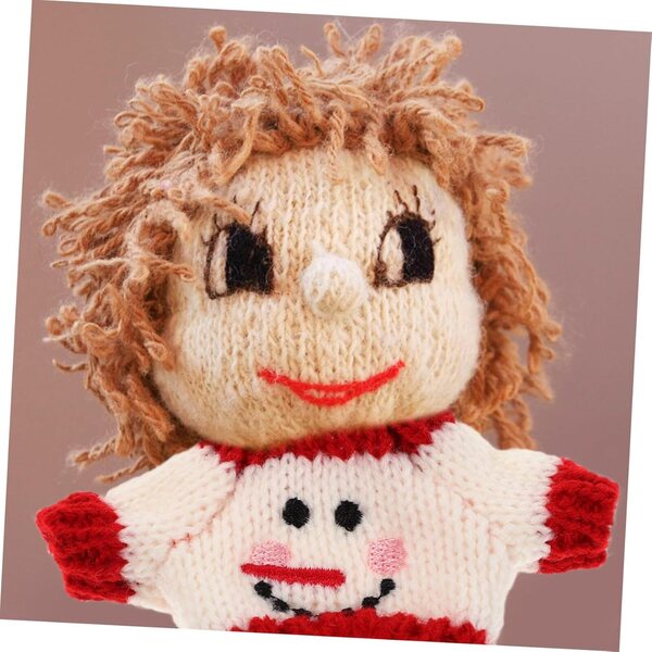 Mini pull de Noël rouge e bianco in peluche per bambole – vestito cozy e festivo