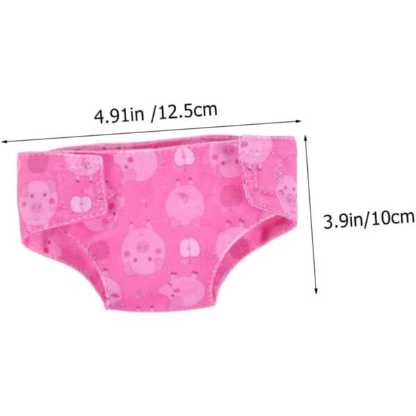 WOONEKY 4 pezzi set biancheria intima lavabile per bambole, accessori abbigliamento regolabili e riutilizzabili