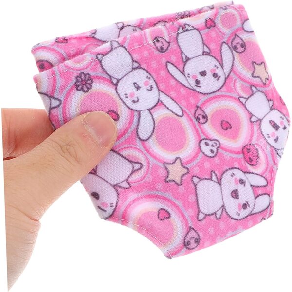 WOONEKY 4 pezzi set biancheria intima lavabile per bambole, accessori abbigliamento regolabili e riutilizzabili
