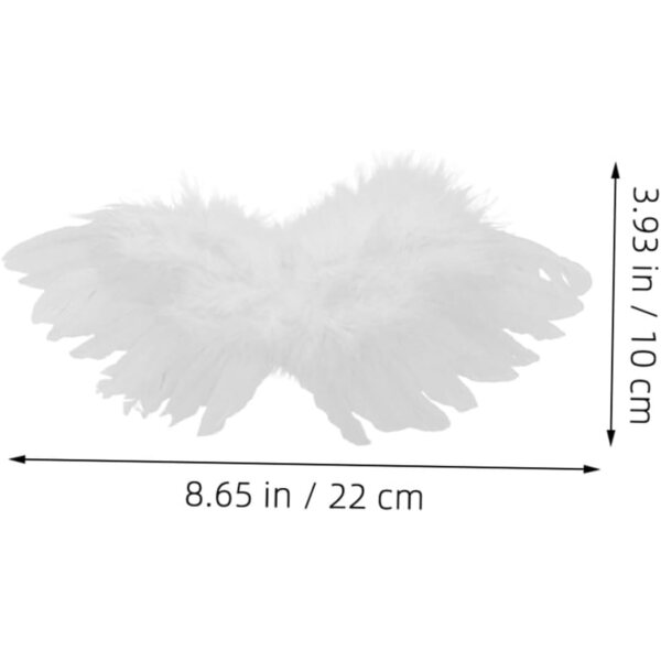 Hohopeti Mini weiße Engelsflügel für Puppen 22x10 cm Set 2 Stück, dekoratives Zubehör