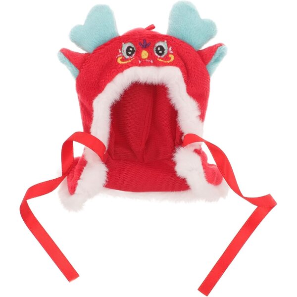 Stoffumhang für Puppen mit rotem Drachen-Design, waschbar und verstellbar