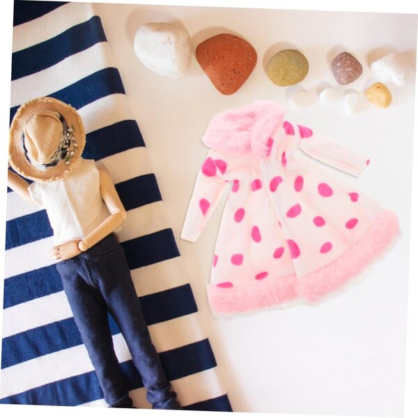 Manteau in Peluche per Bambole 30 cm - Accessorio Dolce e Facile da Indossare