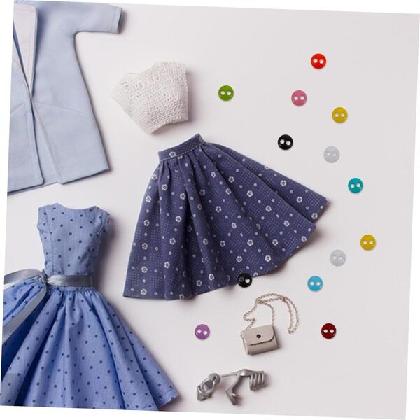 Set 20 Mini Bottoni Colorati per Abiti di Bambole - Accessori DIY Cucito