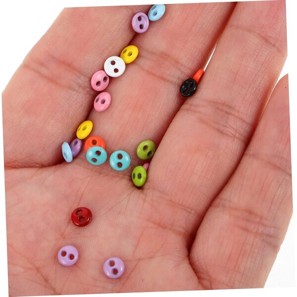 Set 20 Mini Bottoni Colorati per Abiti di Bambole - Accessori DIY Cucito
