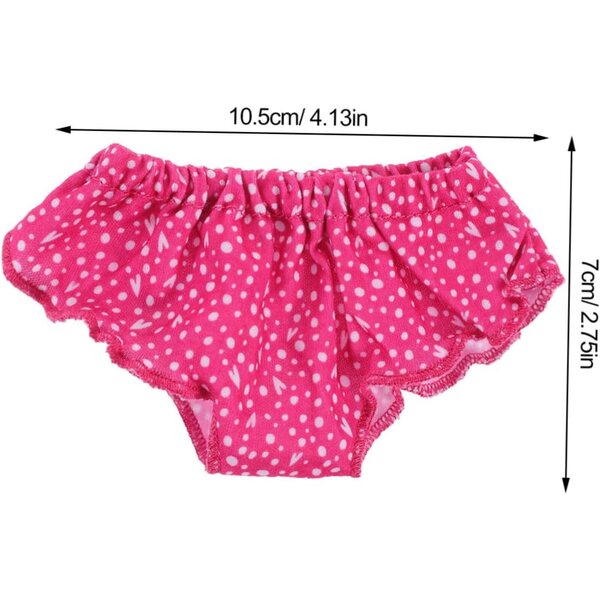 Set 4 Culotte per Bambole 18 Pollici in Tessuto Rosa Accessori Gioco di Ruolo