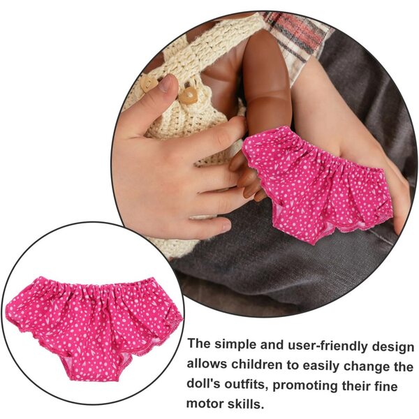 Set 4 Culotte per Bambole 18 Pollici in Tessuto Rosa Accessori Gioco di Ruolo