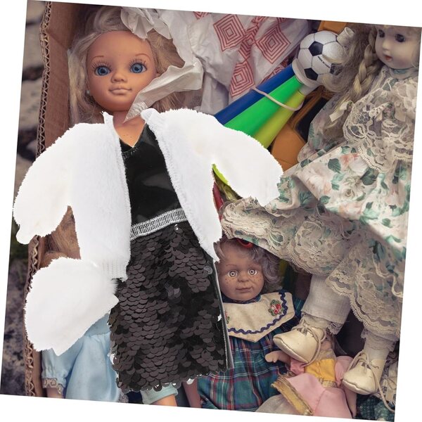Set Abbigliamento per Bambole ERINGOGO con Gonna in Peluche e Vestito Elegante 27-29 cm