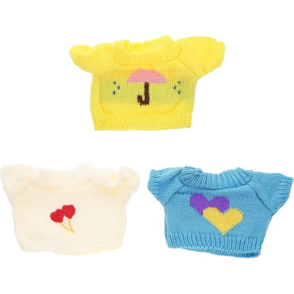 Mikinona Set 3 Abiti Decorativi per Orsetti in Peluche Intercambiabili e Soffici