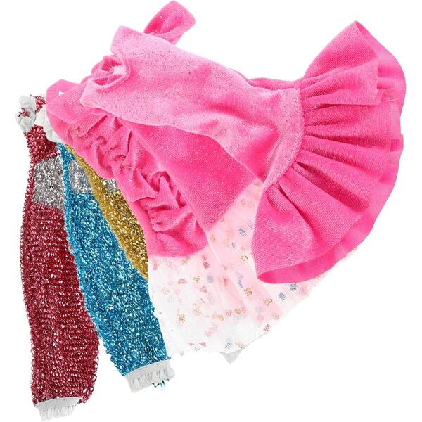 ERINGOGO Set 6 Pezzi Abiti Paillettes Una Spalla per Bambole - Costume Elegante Estate