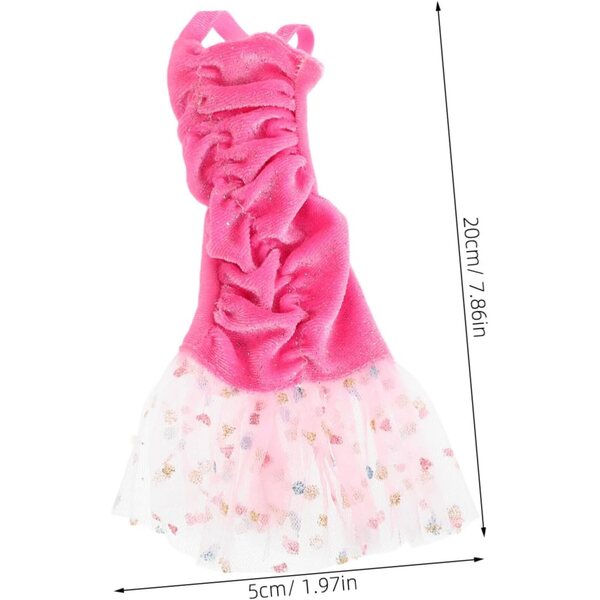 ERINGOGO Set 6 Pezzi Abiti Paillettes Una Spalla per Bambole - Costume Elegante Estate