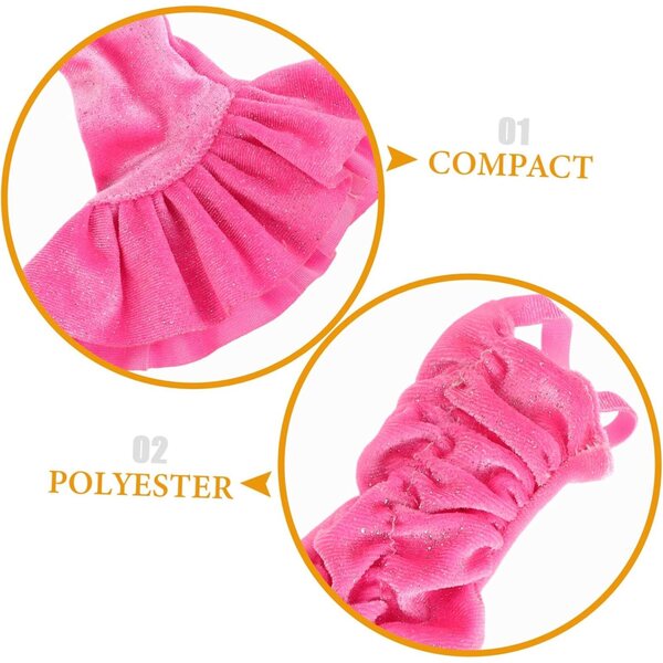 ERINGOGO Set 6 Pezzi Abiti Paillettes Una Spalla per Bambole - Costume Elegante Estate