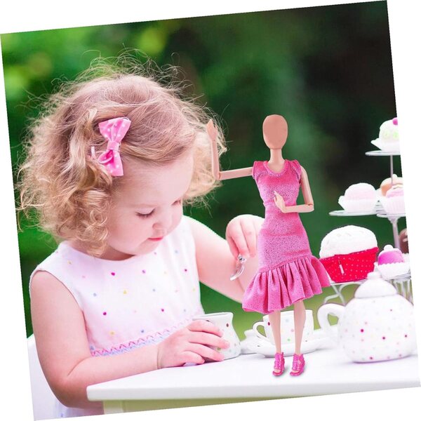 ERINGOGO Set 6 Pezzi Abiti Paillettes Una Spalla per Bambole - Costume Elegante Estate