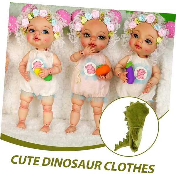 Dinosaurier-Kostüm für 15 cm große Puppen – bequemes und wiederverwendbares Kleid HONITANO
