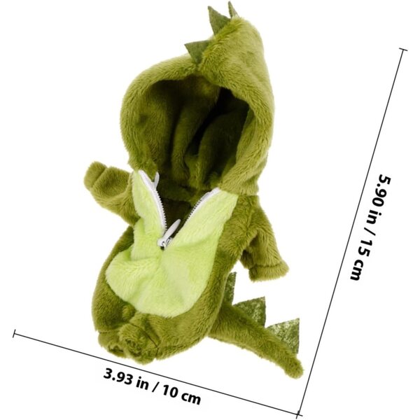 Costume Dinosaurs per Bambole BJD Miniature Morbido e Riutilizzabile 15x10 cm