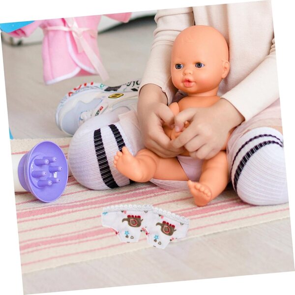 Hohopeti Set 3 Mini Culottes Bianche in Tessuto per Bambole 4,5x3,5 cm