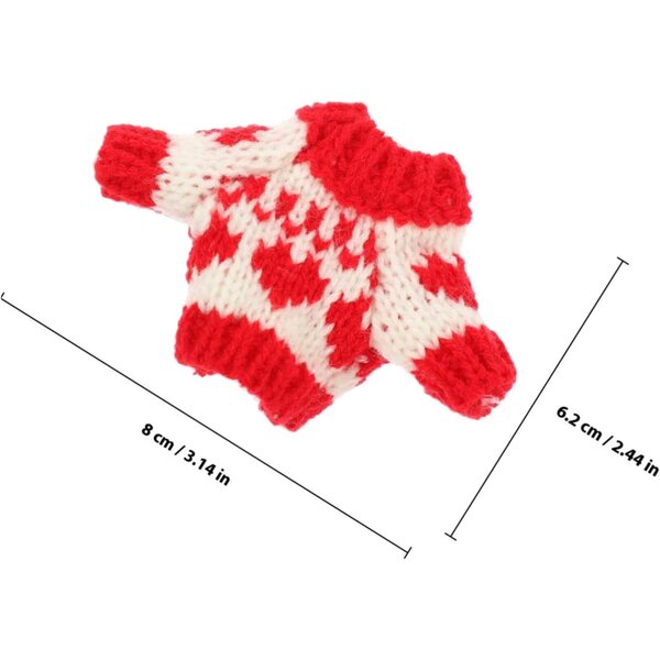 Set mit 5 Baumwoll-Winterpullovern für 6–8 Zoll große Puppen – dekorative Kleidung