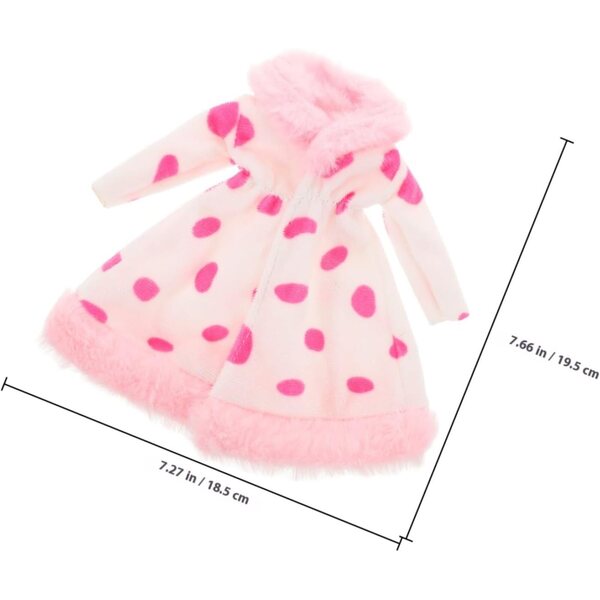 Weicher Plüschmantel für 30-cm-Puppen – modisch und bequem, rosa