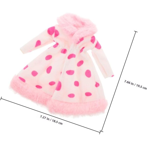 Beaupretty Rosa Outfit für Miniaturpuppen 30 cm – dekorative und leicht zu tragende Kleidung
