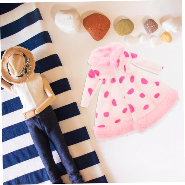 Beaupretty Rosa Outfit für Miniaturpuppen 30 cm – dekorative und leicht zu tragende Kleidung