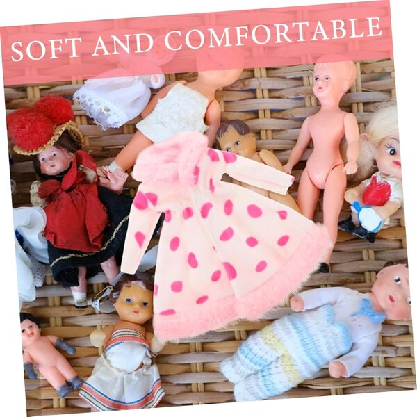 Beaupretty Rosa Outfit für Miniaturpuppen 30 cm – dekorative und leicht zu tragende Kleidung