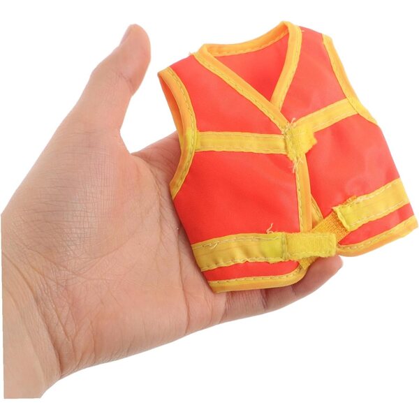 Gilet Riflettente per Bambole BJD 1/6 Accessorio Sicuro e Realistico in Tessuto Arancione