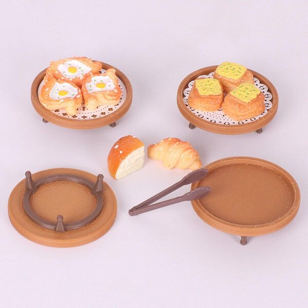 Mini set pallet dessert in lega per casa delle bambole 1:12, accessorio creativo e realistico