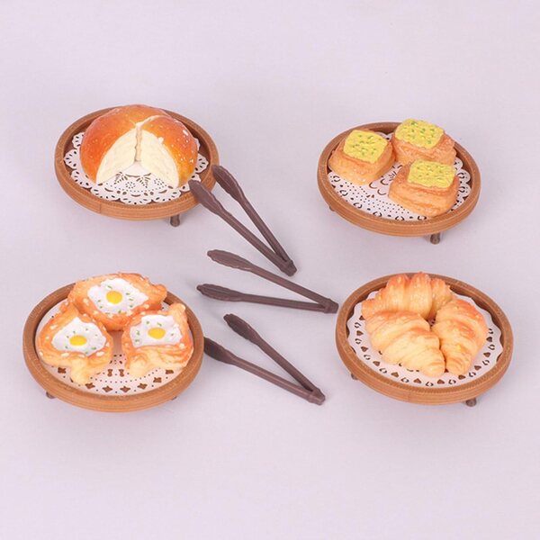 Mini set pallet dessert in lega per casa delle bambole 1:12, accessorio creativo e realistico