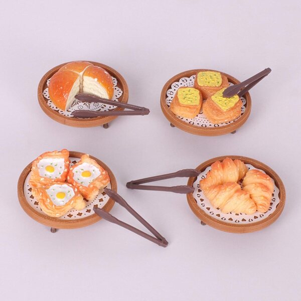 Mini set pallet dessert in lega per casa delle bambole 1:12, accessorio creativo e realistico