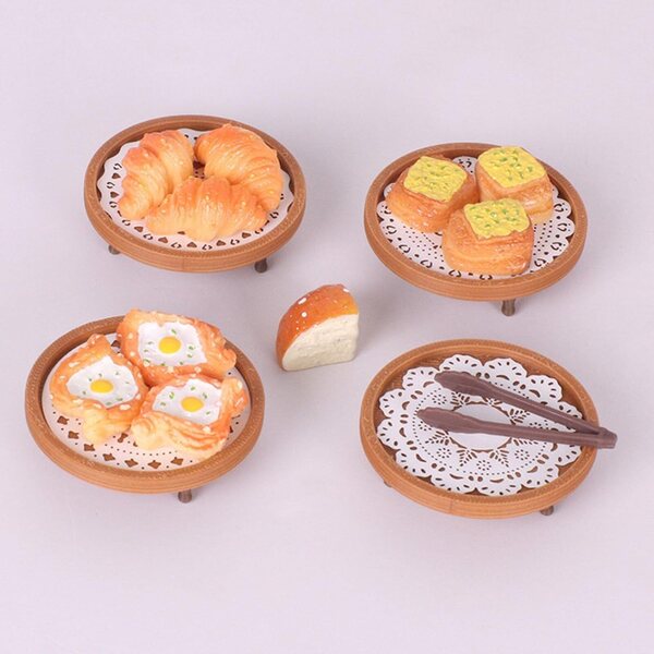 Mini set pallet dessert in lega per casa delle bambole 1:12, accessorio creativo e realistico