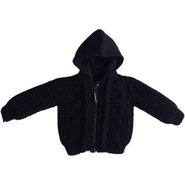 1/12 Miniatur-Pullover für männliche und weibliche Figuren, elegantes Schwarz