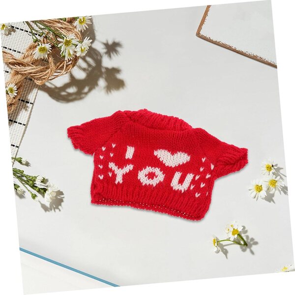 Pull a Cappuccio Rosso per Orso di Peluche 30 cm - Abbigliamento Creativo per Bambole