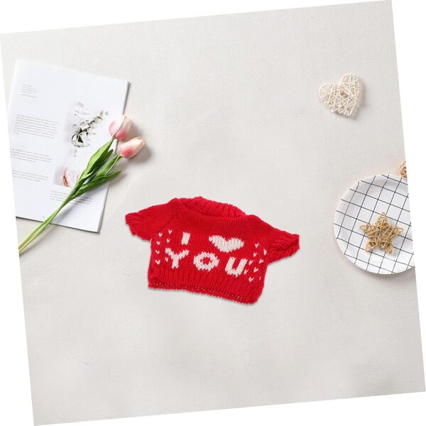 Pull a Cappuccio Rosso per Orso di Peluche 30 cm - Abbigliamento Creativo per Bambole