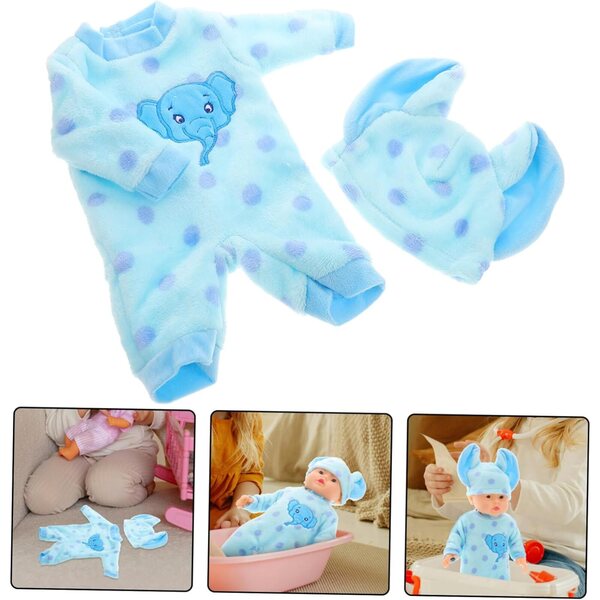 Hohopeti Pyjama Peluche per Bambole Reborn, Morbido e Facile da Cambiare, Taglia 36cm