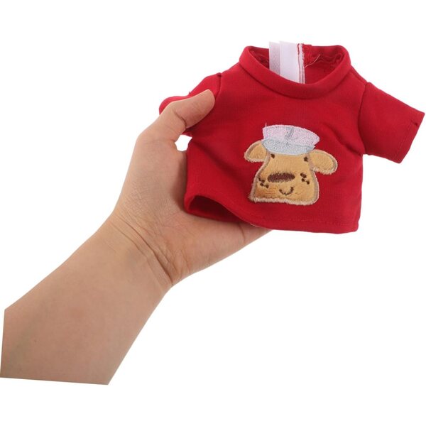 Abbigliamento per Bambole con Motivo a Righe e Cane, Completo Pantaloni e Cappello