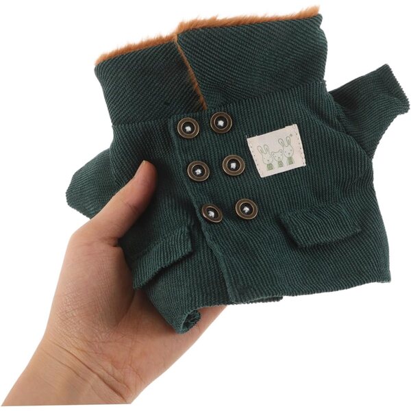 Set Hohopeti Abito invernale verde per bambola con cappotto e cappello in poliestere