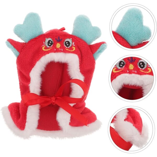 Cape di Tessuto Rossa per Bambole Accessorio Dragon Anno Nuovo ERINGOGO 12x9 cm