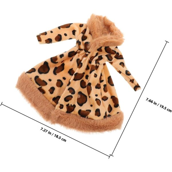 Mikinona Costume Manto in Peluche per Bambole da 30 cm - Vestito Morbido e Decorativo