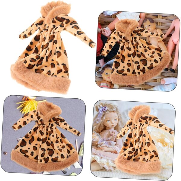Mikinona Costume Manto in Peluche per Bambole da 30 cm - Vestito Morbido e Decorativo