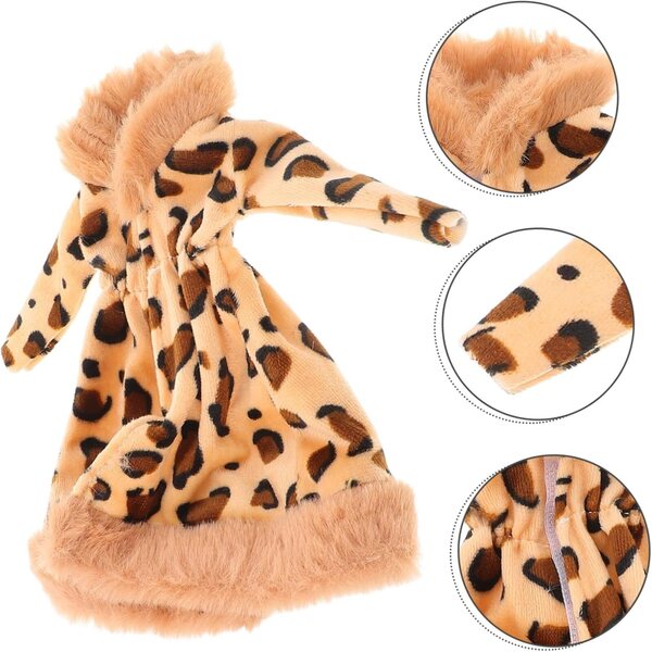 Mikinona Costume Manto in Peluche per Bambole da 30 cm - Vestito Morbido e Decorativo