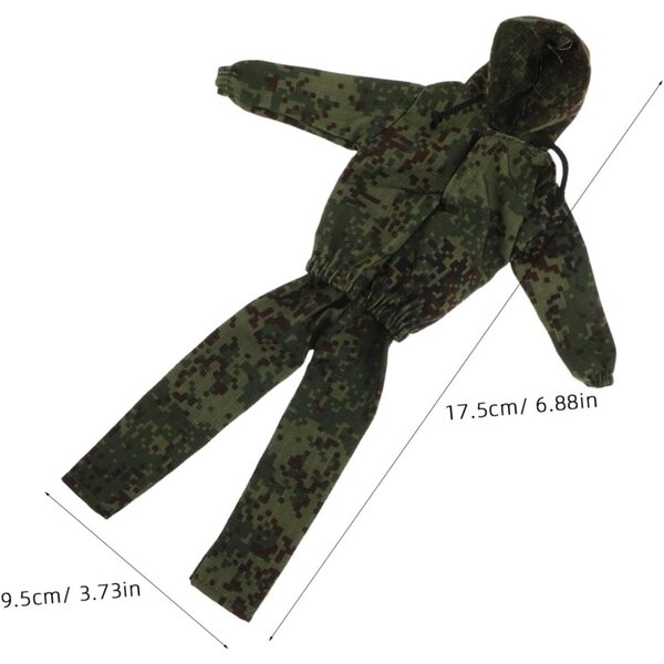 Tarn-Outfit für Militärpuppe mit Jacke, Hose und Schuhen für Kinder 12"