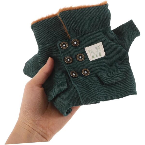 Vaguelly Costume Militaire per Bambole con Cappello e Cappotto Invernale in Poliestere