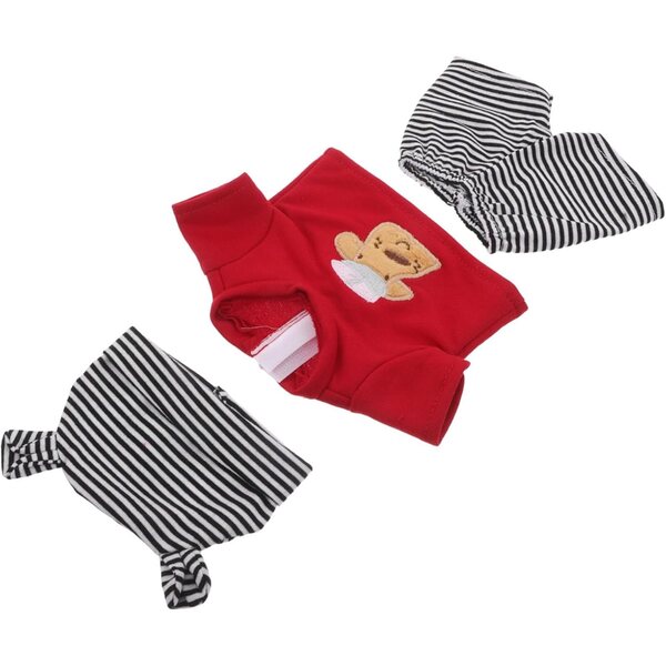 Abbigliamento a Righe per Bambole con Pantaloni e Cappello - Set Completo Unisex