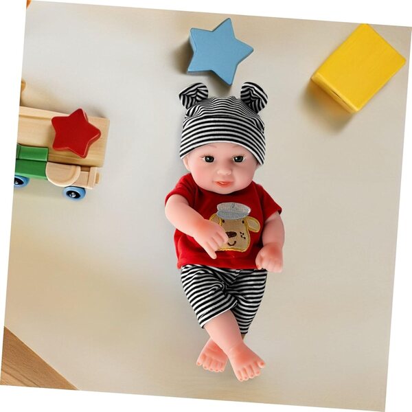 Abbigliamento a Righe per Bambole con Pantaloni e Cappello - Set Completo Unisex