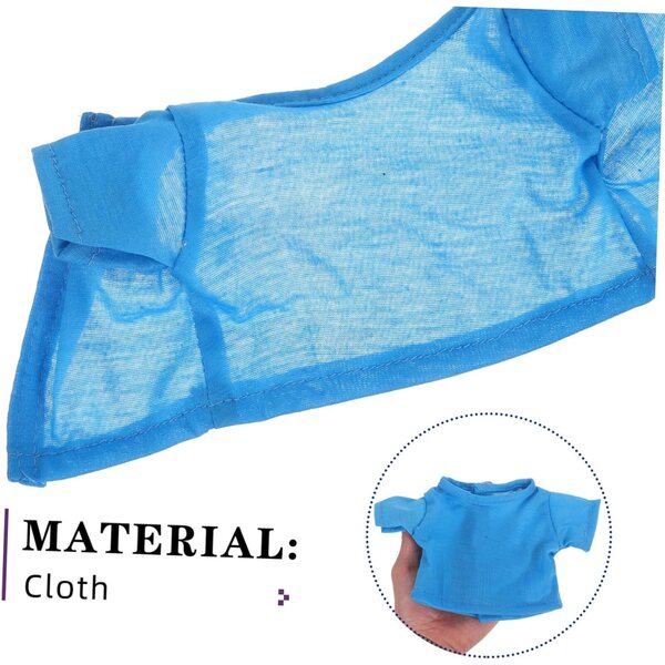 Vaguelly 5 T-shirt colorati manica corta per orsi in peluche 18 cm, vestiti morbidi e alla moda