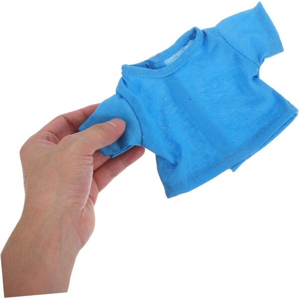 Vaguelly 5 T-shirt colorati manica corta per orsi in peluche 18 cm, vestiti morbidi e alla moda