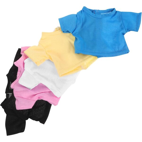 Set 5 Camicie Colorate a Maniche Corte per Pupazzi - Abbigliamento Comodo e alla Moda