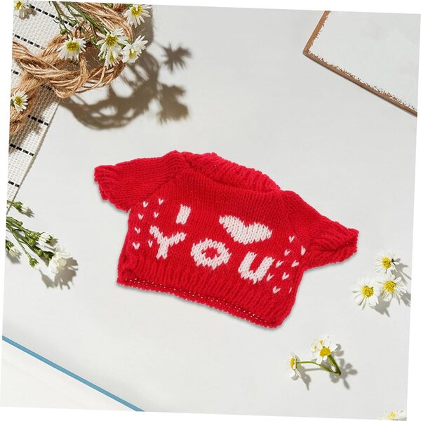 WOONEKY Pull Rosso in Lana Morbida per Orsetti di 30 cm - Abbigliamento Intercambiabile