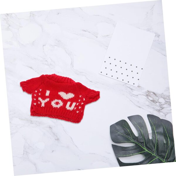 WOONEKY Pull Rosso in Lana Morbida per Orsetti di 30 cm - Abbigliamento Intercambiabile