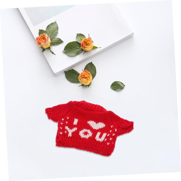 WOONEKY Pull Rosso in Lana Morbida per Orsetti di 30 cm - Abbigliamento Intercambiabile